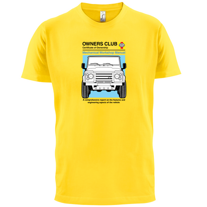 Car Owners Manual Land Rover T Shirt