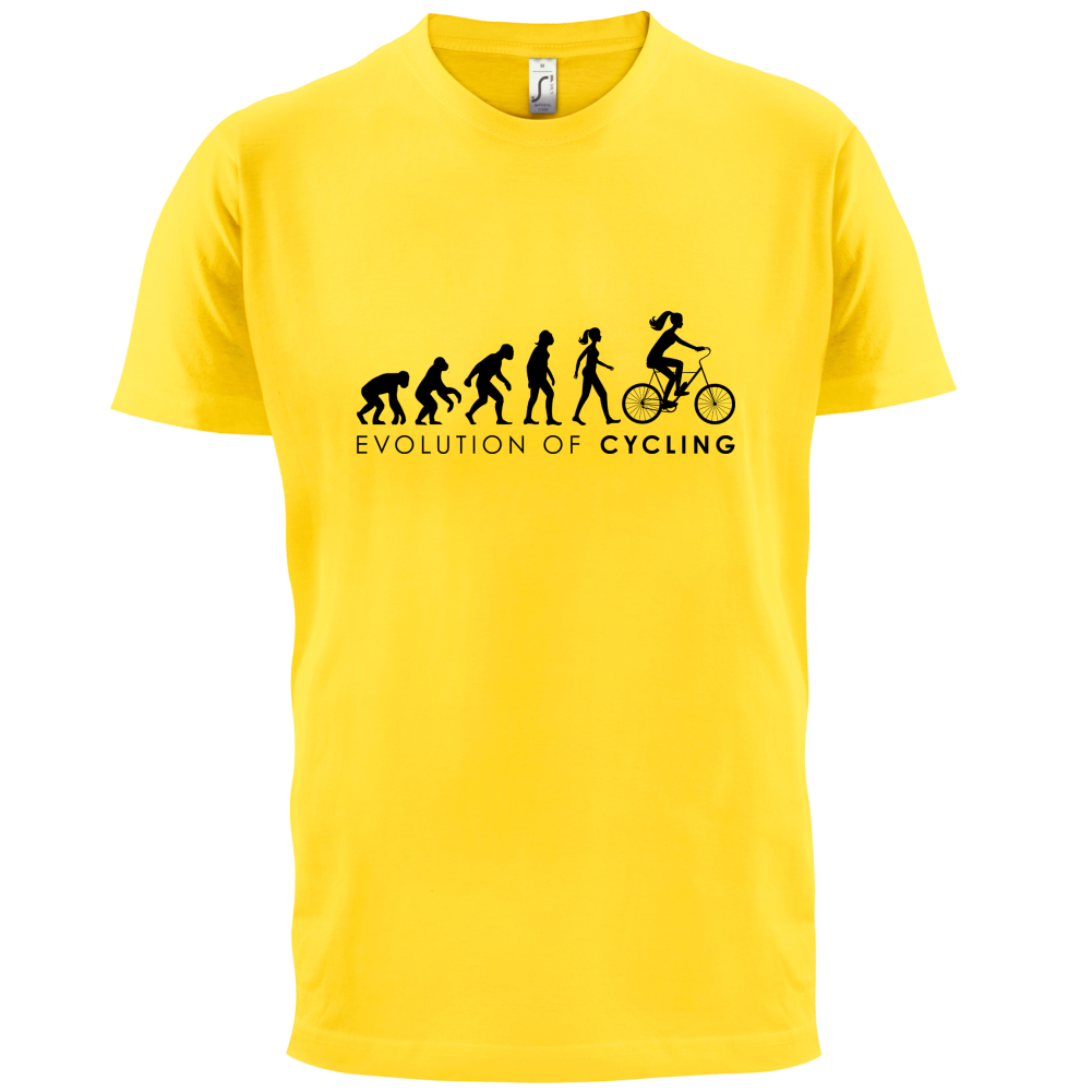 Evolution Of Woman Cycling T Shirt