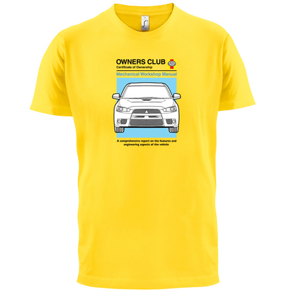 Car Owners Manual Evo T Shirt