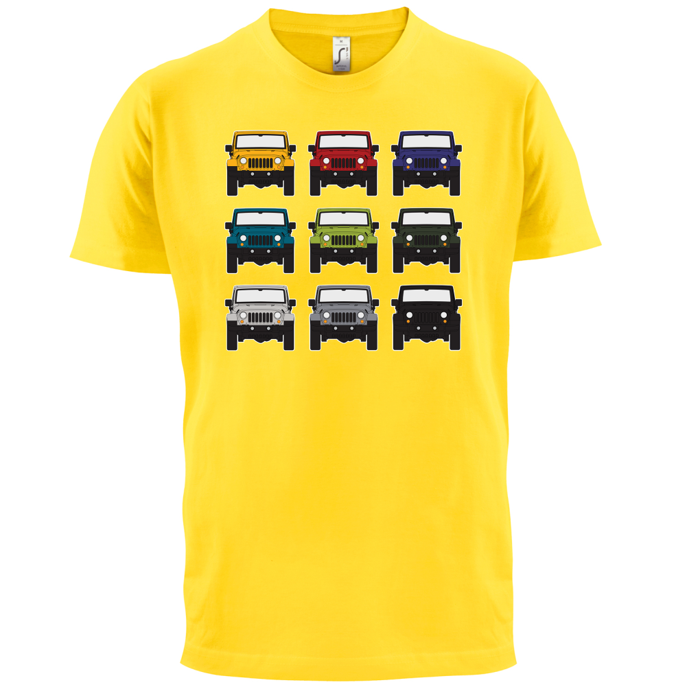 JW 9 Colour Car Grid T Shirt