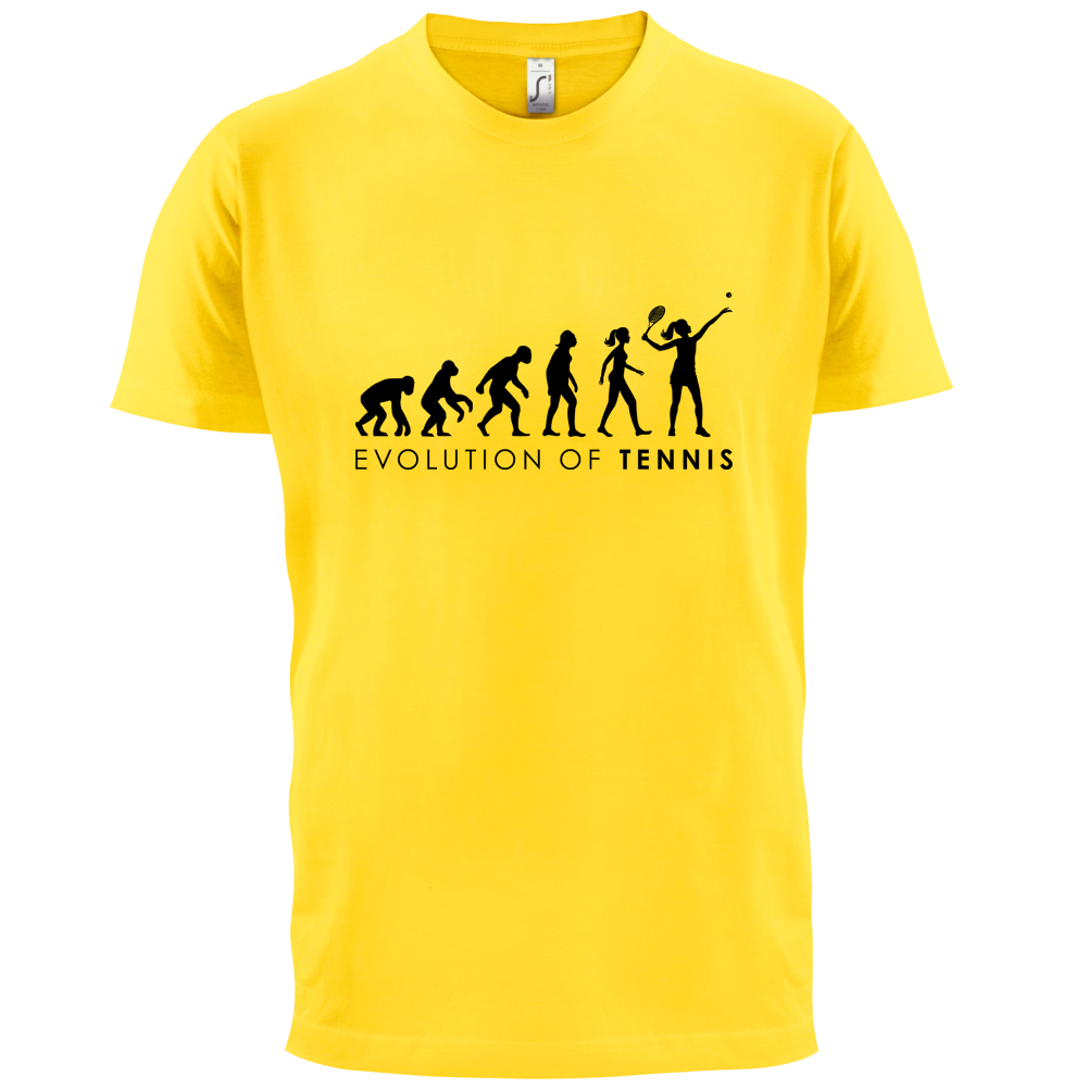 Evolution Of Woman Tennis T Shirt