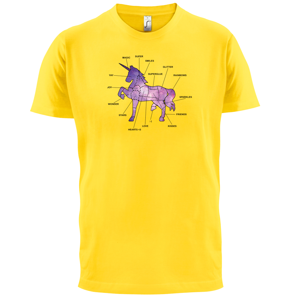 Unicorn Butchers Diagram T Shirt