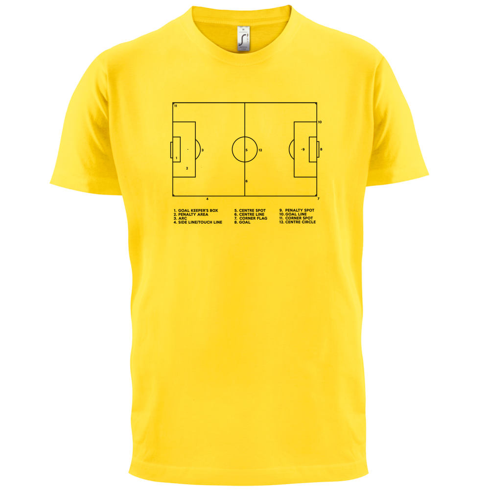 Football Pitch Diagram T Shirt