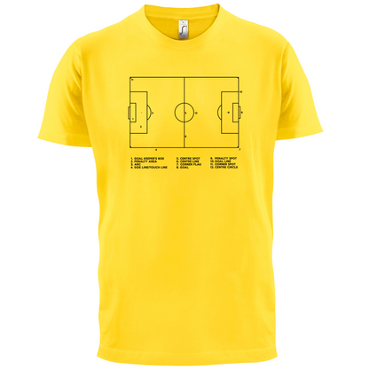 Football Pitch Diagram T Shirt