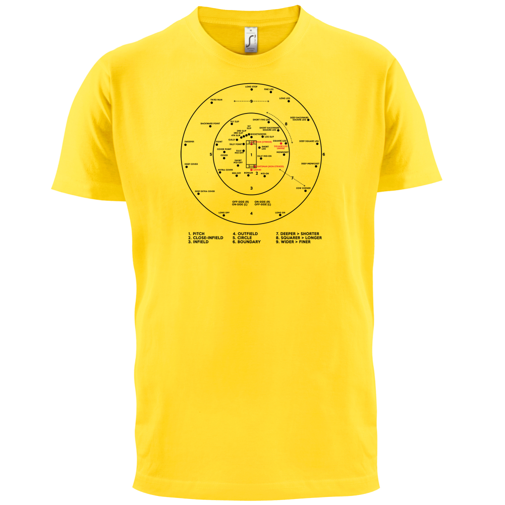 Cricket Ground Diagram T Shirt