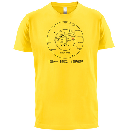 Cricket Ground Diagram T Shirt