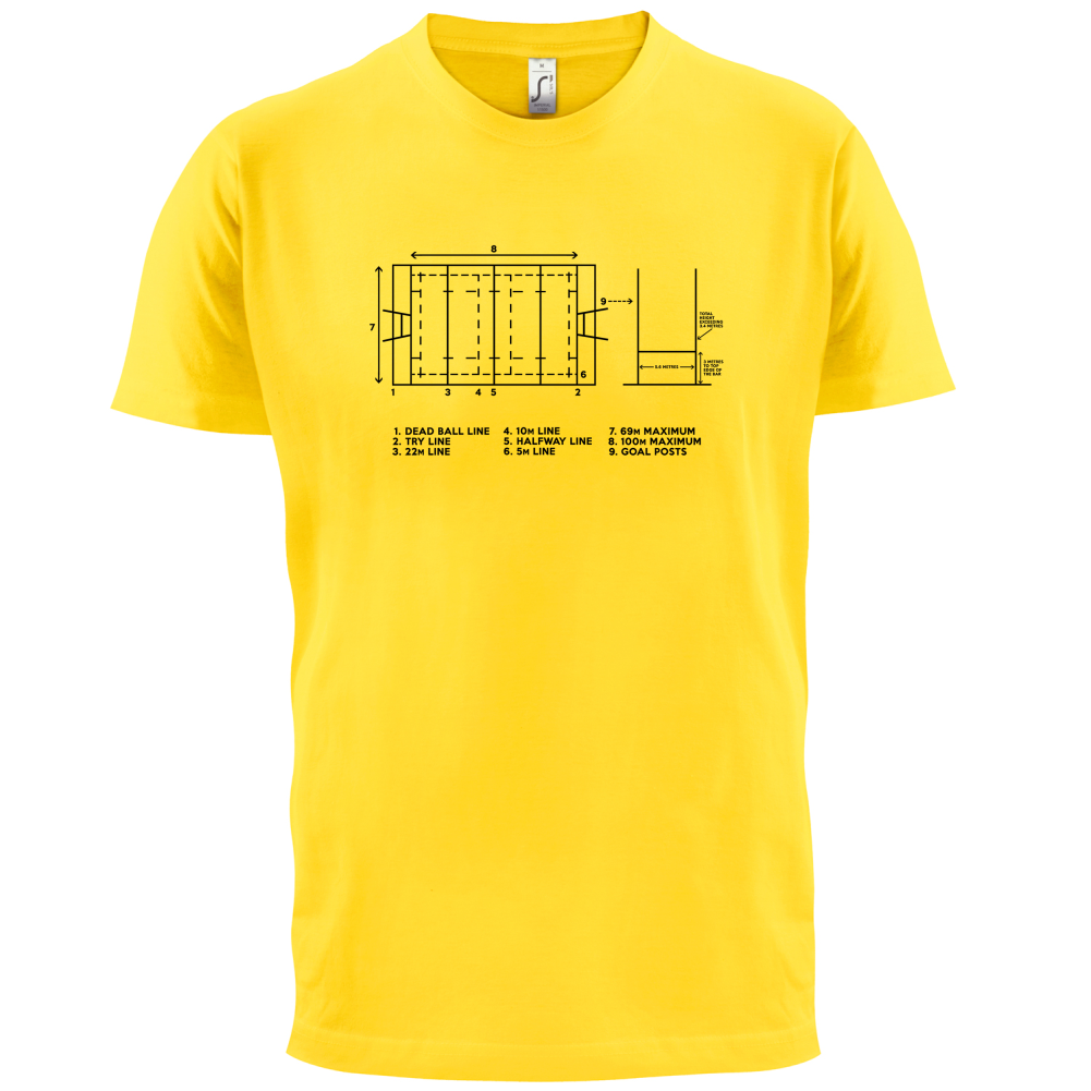 Rugby Pitch Diagram T Shirt