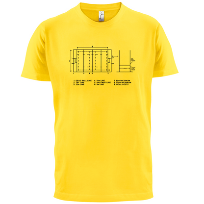 Rugby Pitch Diagram T Shirt