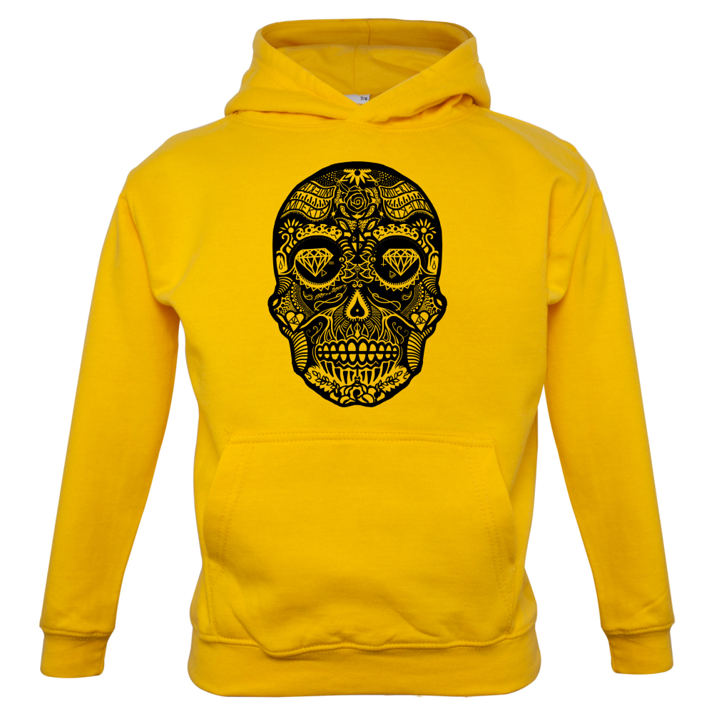 Mexican Sugar Candy Skull Kids T Shirt