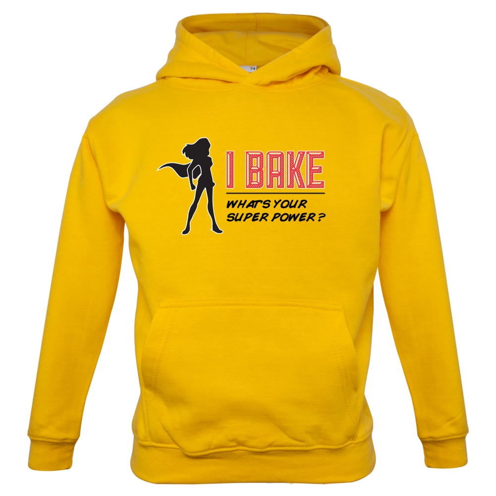 I Bake What's Your Super Power FEMALE DESIGN Kids T Shirt