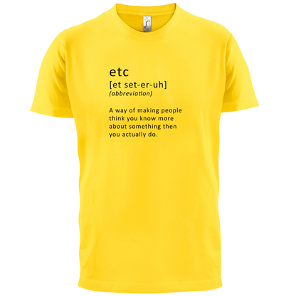 Funny Definition etc T Shirt