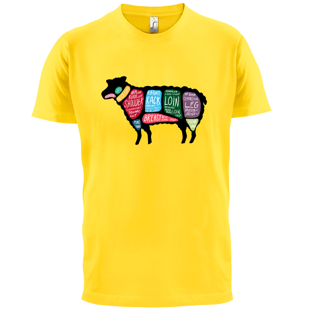 Butcher Sheep Diagram T Shirt