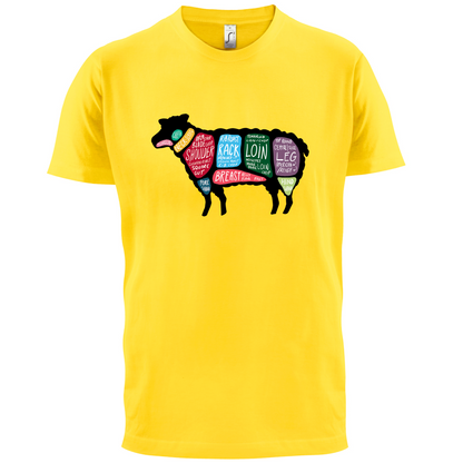 Butcher Sheep Diagram T Shirt