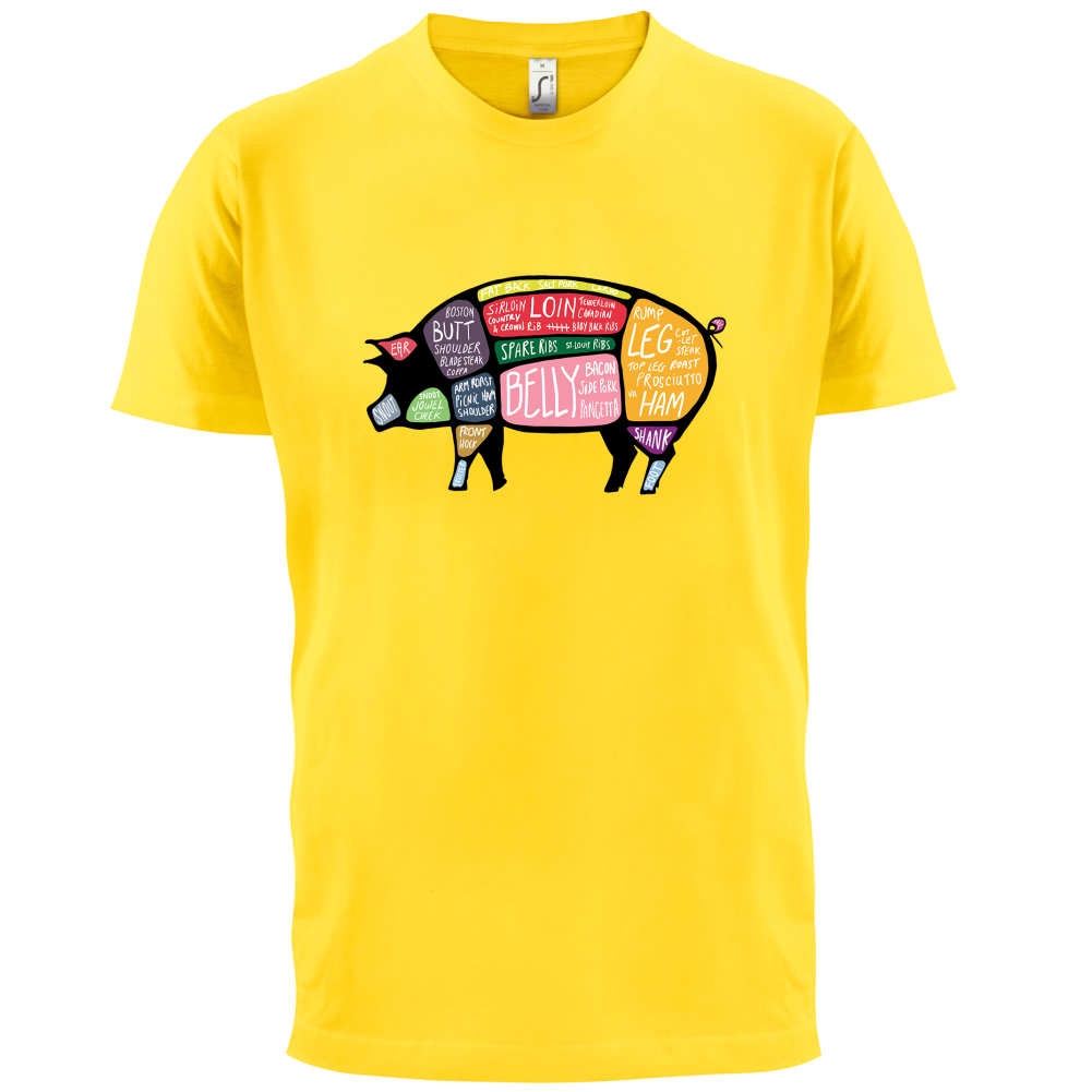 Butcher Pig Diagram T Shirt