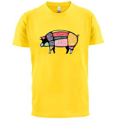 Butcher Pig Diagram T Shirt