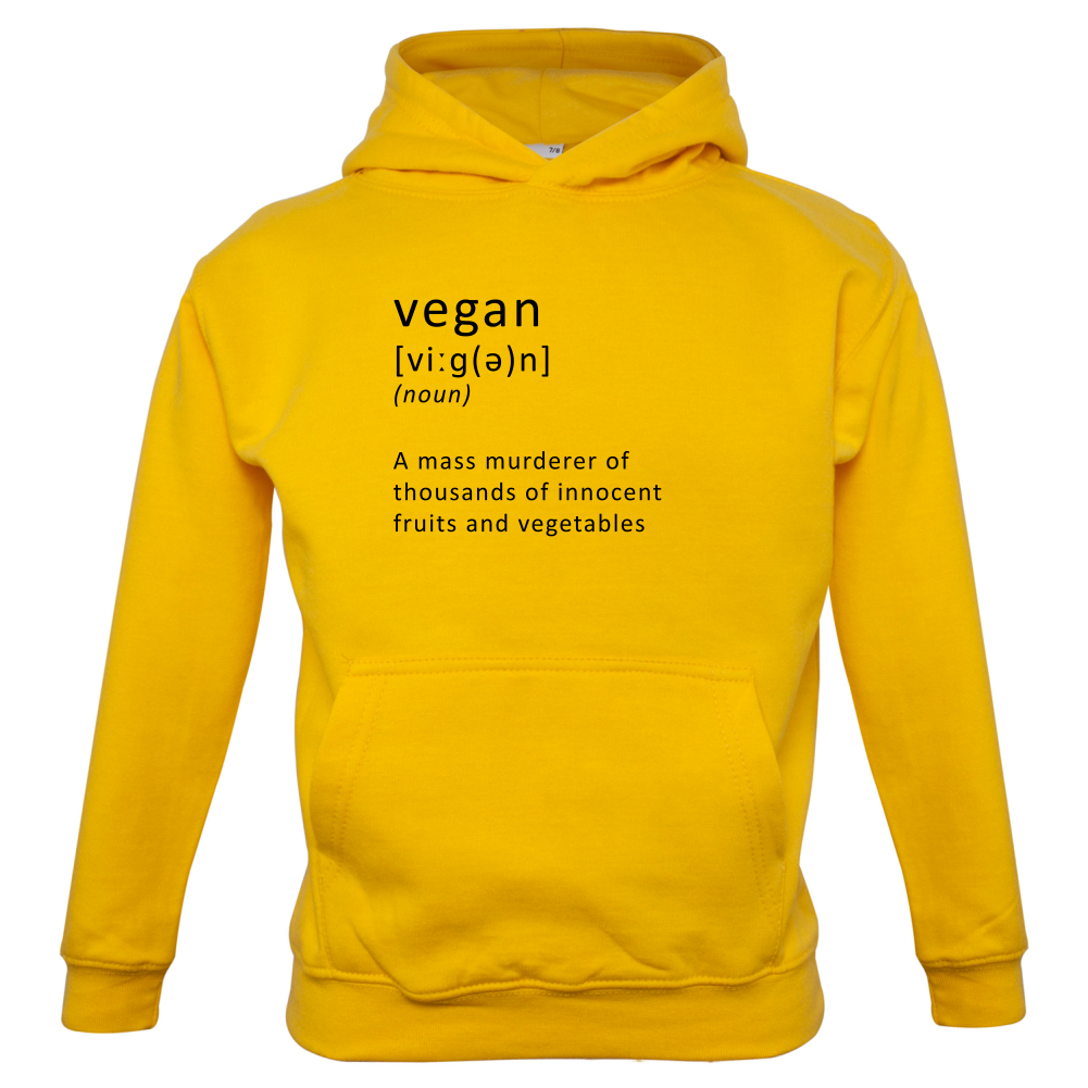 Funny Definition Vegan Kids T Shirt