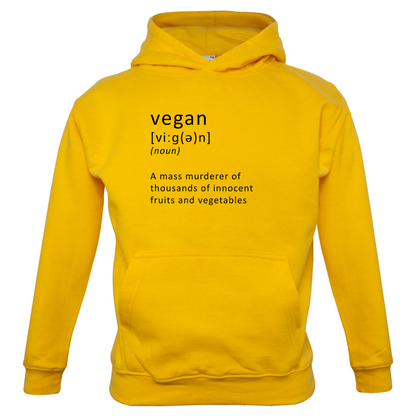 Funny Definition Vegan Kids T Shirt