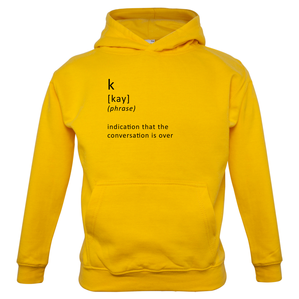 Funny Definition K Kids T Shirt