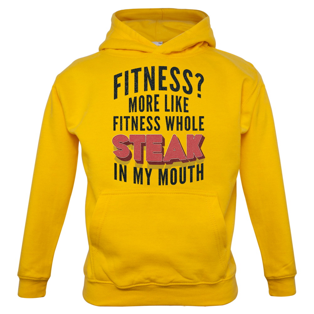 Fitness Steak In My Mouth Kids T Shirt