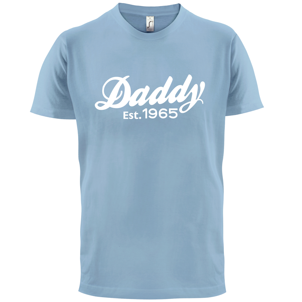 Daddy Est. Custom Year T Shirt