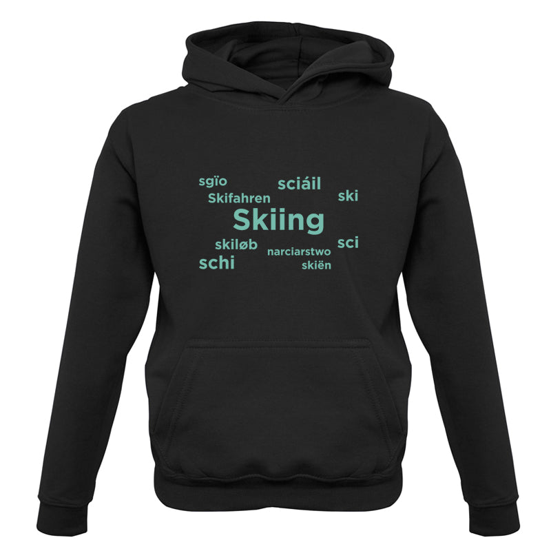 Skiing Languages Kids T Shirt