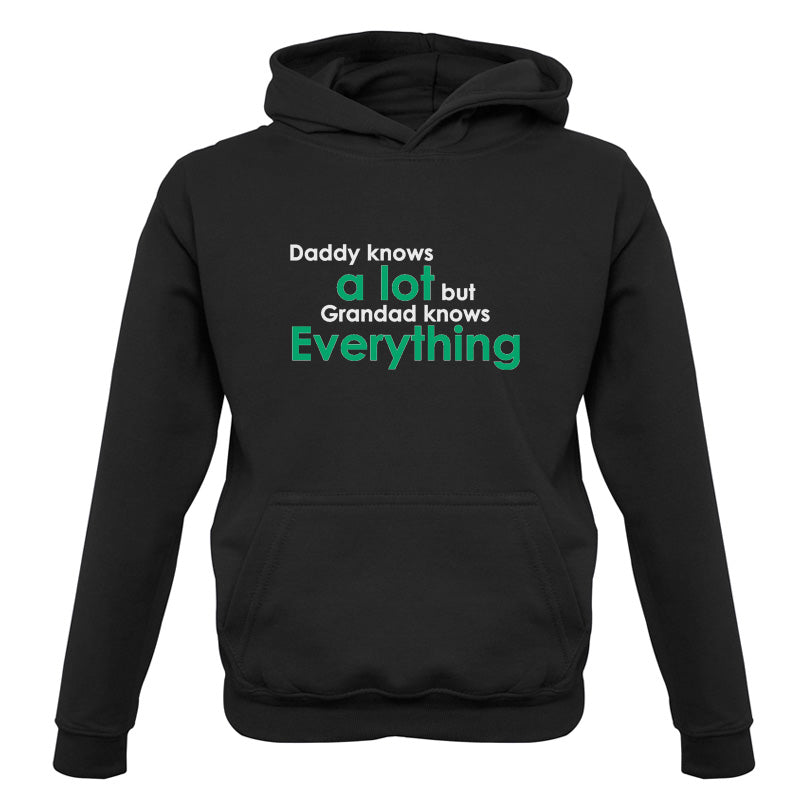 Daddy Knows A Lot Grandad Knows Everything Kids T Shirt