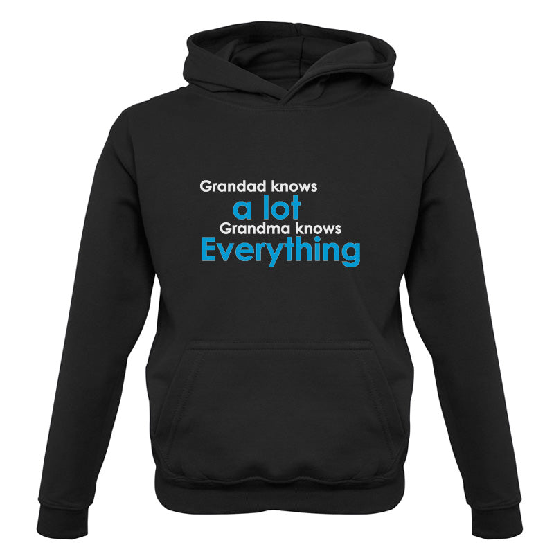 Grandad Knows A Lot, Grandma Knows Everything Kids T Shirt