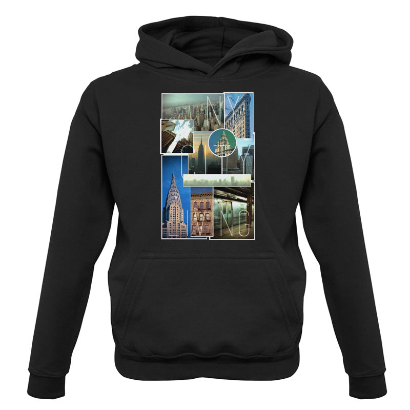 New York City Living Collage Kids T Shirt