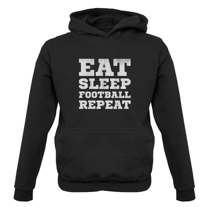 Eat Sleep Football Repeat Kids T Shirt