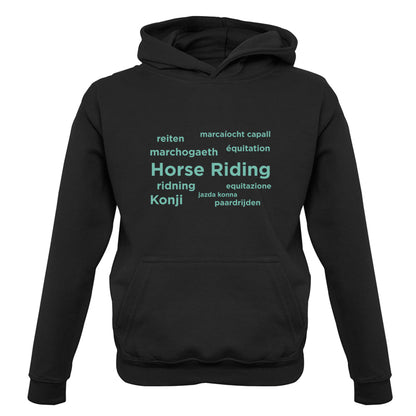 Horse Riding Languages Kids T Shirt