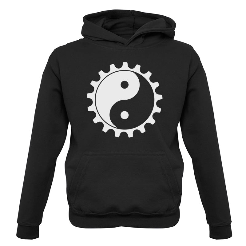 Yin Yang Bike Cog Kids T Shirt