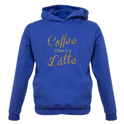 Coffee I Like It A Latte Kids T Shirt