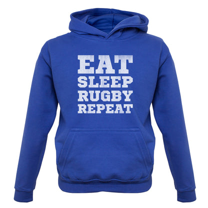 Eat Sleep Rugby Repeat Kids T Shirt