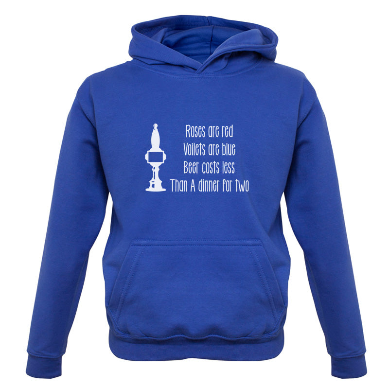 Roses Are Red Beer Costs Less Than Dinner For Two Kids T Shirt