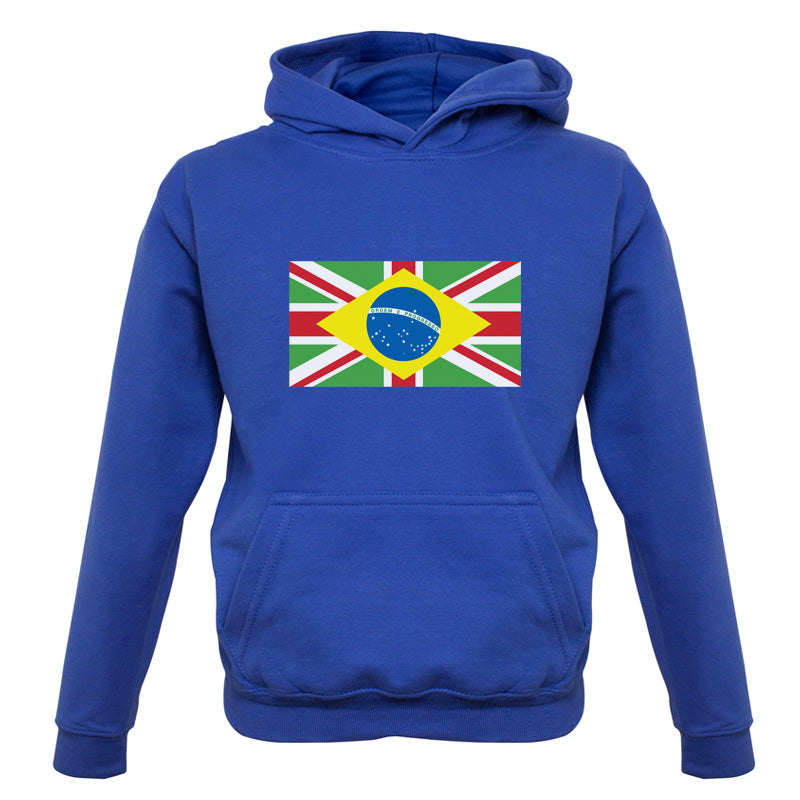 Brazil Union Jack Flag Kids T Shirt