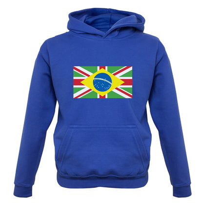 Brazil Union Jack Flag Kids T Shirt