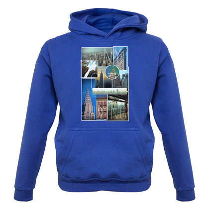New York City Living Collage Kids T Shirt