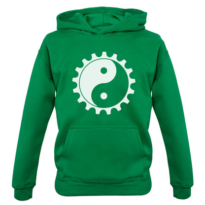 Yin Yang Bike Cog Kids T Shirt