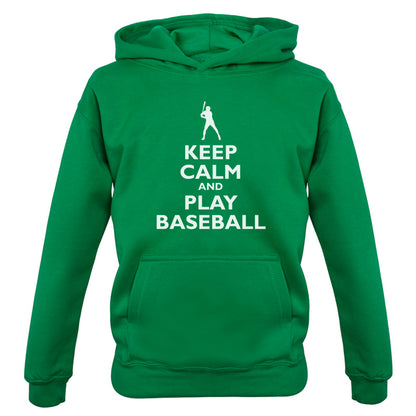 Keep Calm and Play Baseball Kids T Shirt