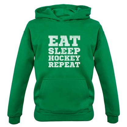 Eat Sleep Hockey Repeat Kids T Shirt