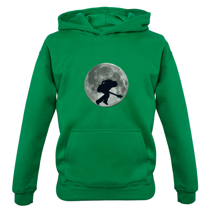 Bass Player Moon Kids T Shirt