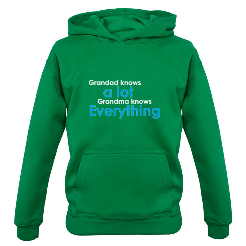 Grandad Knows A Lot, Grandma Knows Everything Kids T Shirt