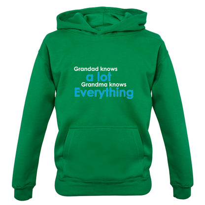 Grandad Knows A Lot, Grandma Knows Everything Kids T Shirt