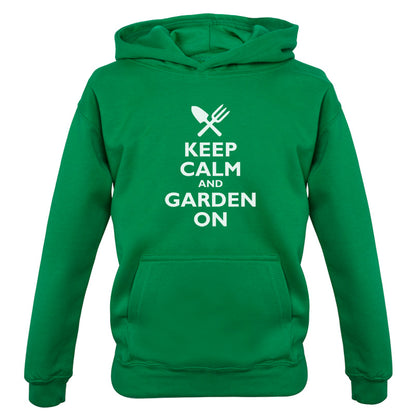 Keep Calm And Garden On Kids T Shirt