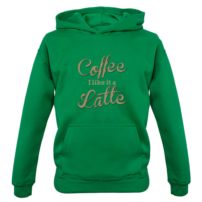 Coffee I Like It A Latte Kids T Shirt