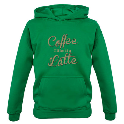 Coffee I Like It A Latte Kids T Shirt