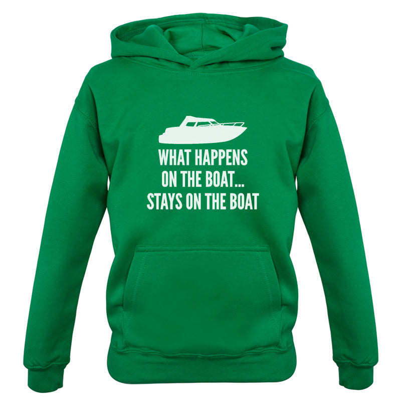 What Happens On The Boat, Stays On The Boat Kids T Shirt