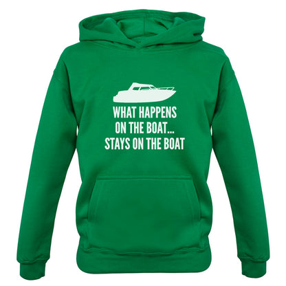 What Happens On The Boat, Stays On The Boat Kids T Shirt
