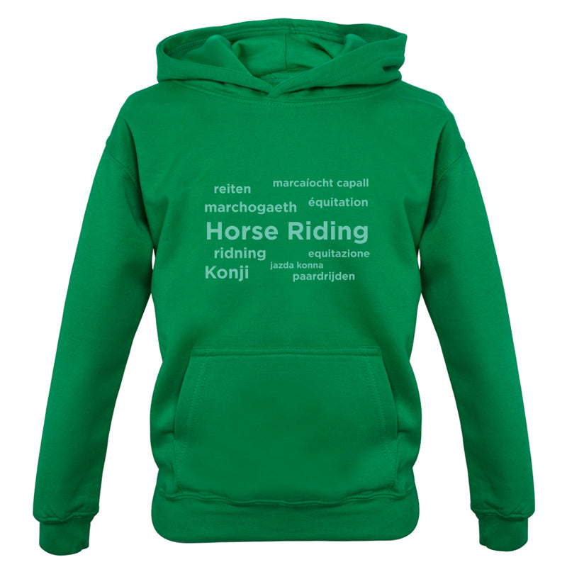 Horse Riding Languages Kids T Shirt