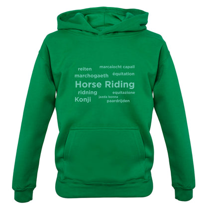 Horse Riding Languages Kids T Shirt